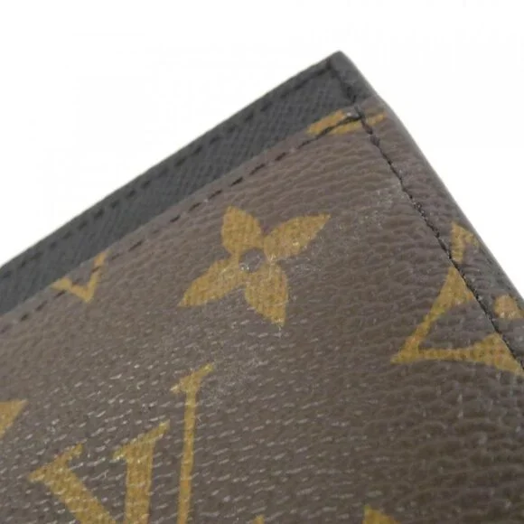 Louis Vuitton Monogram Reverse Card Case Holder LV Side Up Marron - Picture 4 of 5